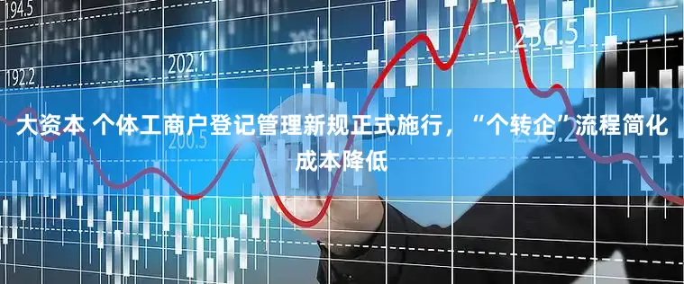 大资本 个体工商户登记管理新规正式施行，“个转企”流程简化成本降低